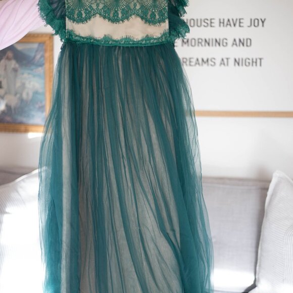 Trish Scully Green Dress (size 14 runs small) - Picture 4 of 5